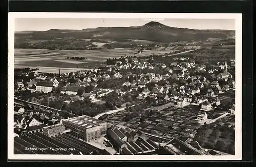 AK Salach /Württ., Ortsansicht vom Flugzeug aus