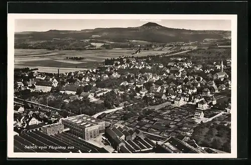 AK Salach /Württ., Ortsansicht vom Flugzeug aus