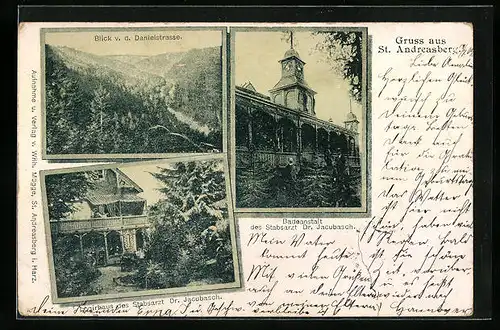 AK St. Andreasberg, Logirhaus und Badeanstalt des Stabsarzt Dr. Jacubasch