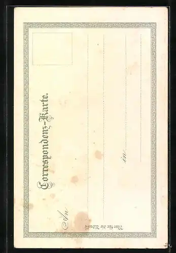 Lithographie Klausen, Ortsansicht mit Kirche