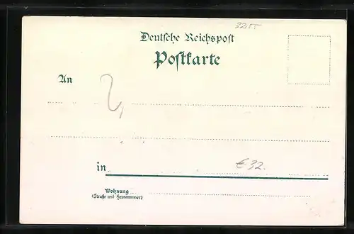 Lithographie Lauenau, Gasthaus zum deutschen Hause mit Königl. Domaine