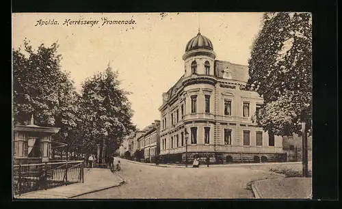 AK Apolda, Herressener Promenade