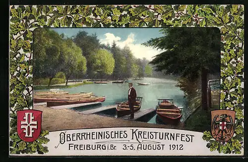 AK Freiburg i. Br., Oberrheinisches Kreisturnfest 1912, Waldsee