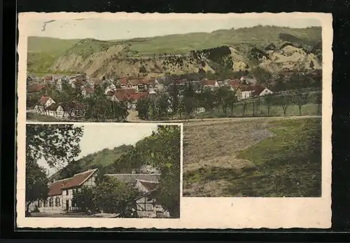 AK Steigerthal bei Nordhausen a. Harz, Gast- u. Logierhaus zum Felsenkeller, Teilansicht
