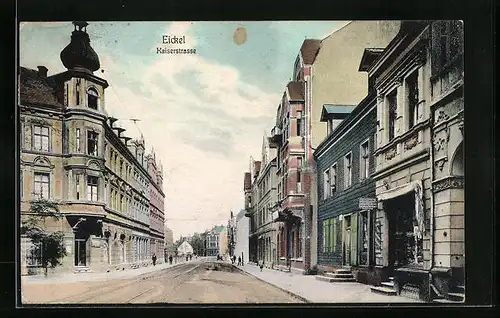 AK Eickel, Kaiserstrasse mit Geschäften