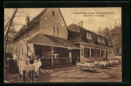 AK Wegberg, Sommer-Restaurant Tüschenbroicher Mühle