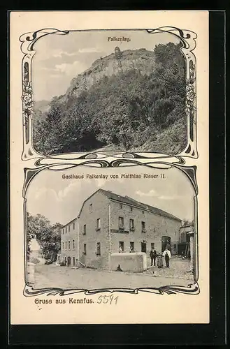 AK Kennfus, Falkenlay mit Gasthaus von Risser
