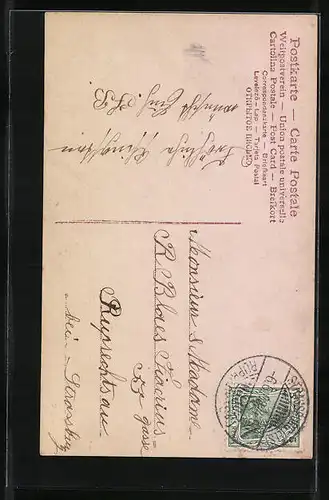 AK Dame im Kleid mit Rosenkorb zu Pfingsten