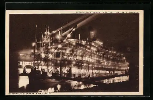 AK Excursion Steamer Capitol on the Mississippi