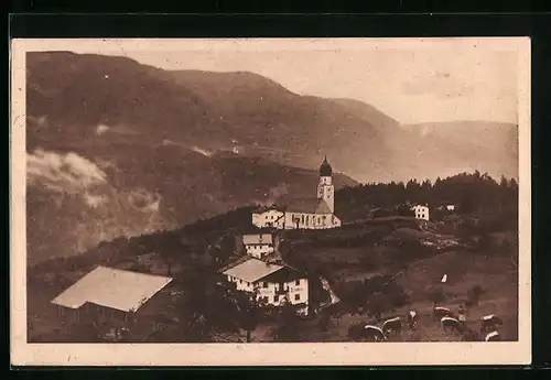 AK St. Oswald, Gesamtansicht mit Kirche