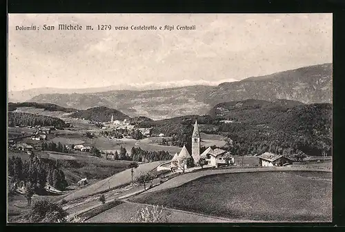 AK San Michele b. Castelrotto, Ortsansicht mit Kirche