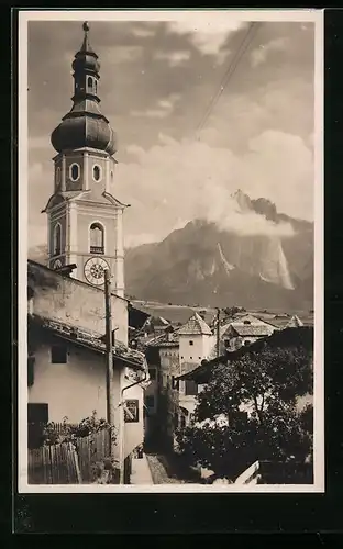 AK Castelrotto, Panorama mit Kirche