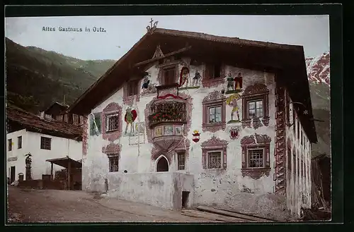 Foto-AK Fritz Gratl: Oetz, Altes Gasthaus
