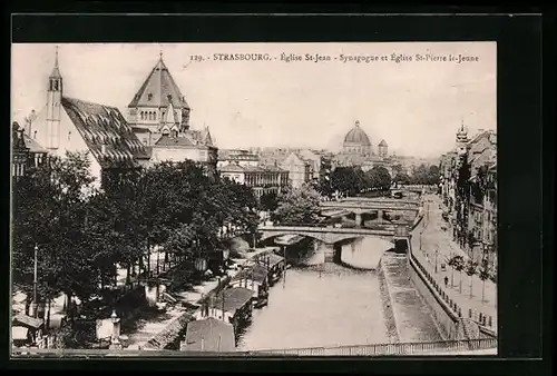 AK Strasbourg, Eglise St. Jean mit Synagoge