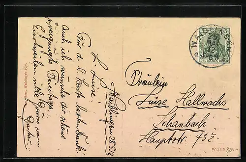 AK Waiblingen, Marktplatz mit Bäckerei