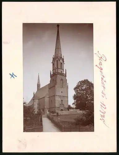 Fotografie Brück & Sohn Meissen, Ansicht Burgstädt i. Sa., Blick auf Aufgang zur Stadtkirche