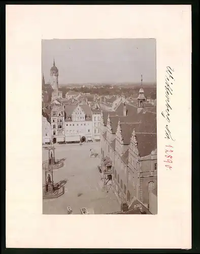 Fotografie Brück & Sohn Meissen, Ansicht Wittenberg / Elbe, Blick auf die Stadt von der Stadtkirche aus gesehen