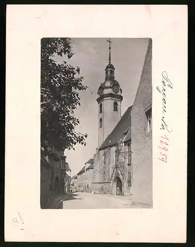 Fotografie Brück & Sohn Meissen, Ansicht Torgau, Strasse Wintergrüne am Schloss Hartenfels