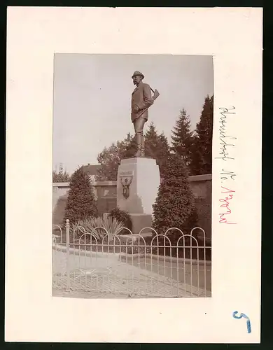 Fotografie Brück & Sohn Meissen, Ansicht Wermsdorf, Partie am König-Albert-Denkmal