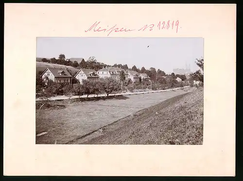 Fotografie Brück & Sohn Meissen, Ansicht Meissen i. Sa., Blick auf Obermeisa mit Strassenpartie