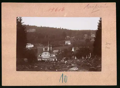 Fotografie Brück & Sohn Meissen, Ansicht Bad Berggiesshübel, Blick nach Zwiesel mit Wohnhäusern