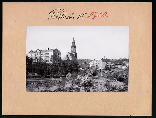 Fotografie Brück & Sohn Meissen, Ansicht Döbeln, Blick auf die Stadt mit der Nicolaikirche