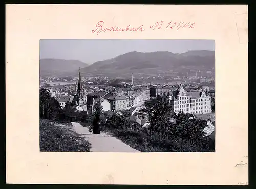 Fotografie Brück & Sohn Meissen, Ansicht Bodenbach, Blick auf die Stadt mit Kirche