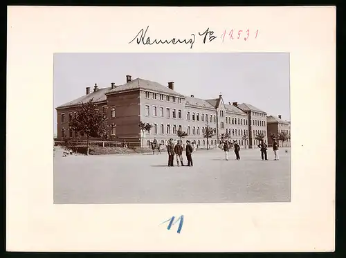 Fotografie Brück & Sohn Meissen, Ansicht Kamenz i. Sa., Kaserne der 1. und 2. Kompagnie, 13. Infanterie-Regiment. 178