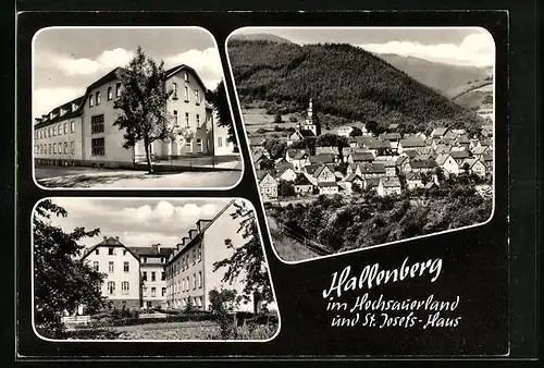 AK Hallenberg, Ortsansicht und St. Josefs-Haus