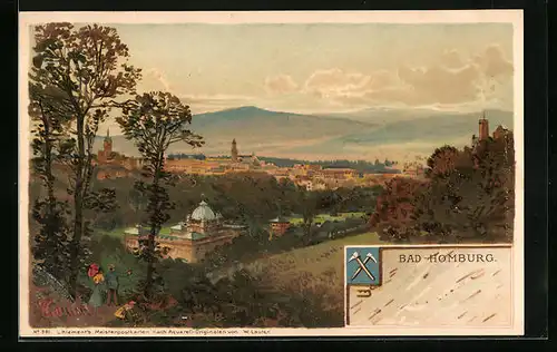 AK Bad Homburg, Ortsansicht aus der Vogelschau