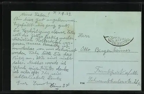 AK Bad Orb, Wegscheide mit Baracken