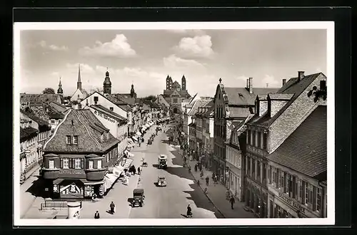 AK Speyer a. Rh., Hauptstrasse mit Blick zum Dom
