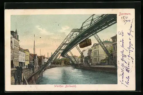 AK Barmen, Werther Bollwerk, Schwebebahn