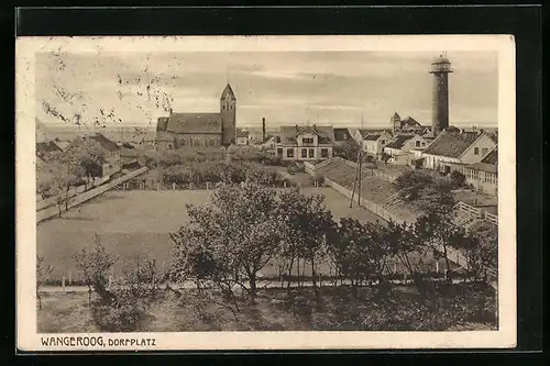 AK Wangeroog, Blick auf den Dorfplatz