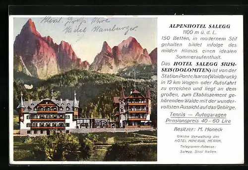 AK Seis, Hotel Salegg, Dolomiten