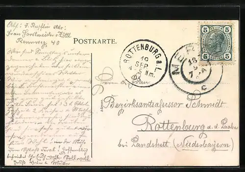 AK Meran, Strassenpartie mit Stadttor