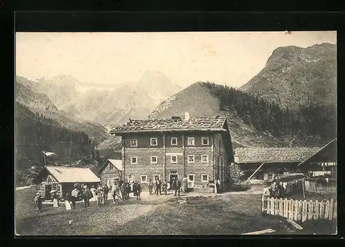 AK Kurzras i. Schnalstertal, Ortsansicht mit Bergpanorama