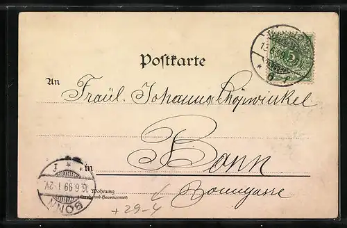 Holzbrand-Imitations-AK Düsseldorf, Stadttheater