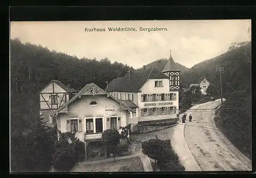 AK Bergzabern, Kurhaus Waldmühle aus der Vogelschau