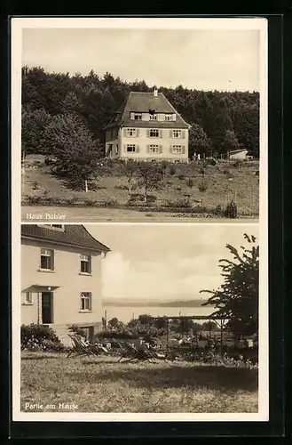 AK Unter-Uhldingen am Bodensee, Pension Haus Bühler, Garten