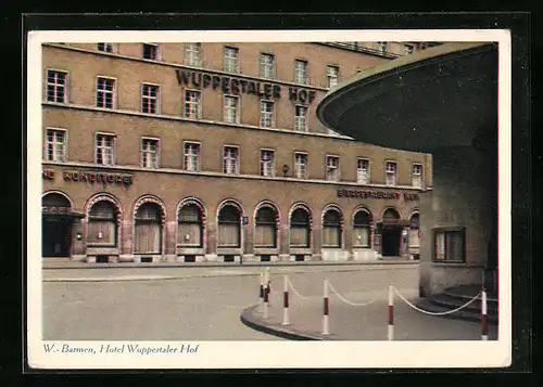 AK W.-Barmen, Hotel Wuppertaler Hof