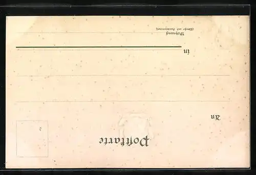 Lithographie Hanau, Marktplatz und Altstädter Rathaus