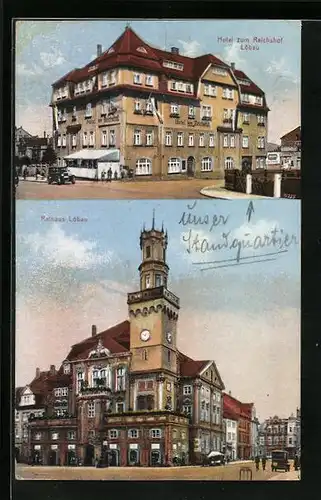 AK Löbau i. S., Hotel zum Reichshof, Rathaus