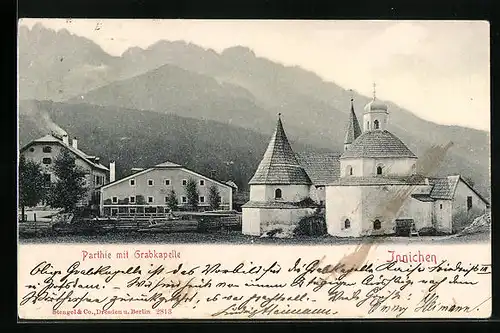 AK Innichen, Partie mit Grabkapelle
