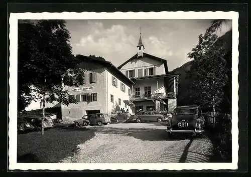 AK Seis, Gasthof Ratzes mit Parkplatz