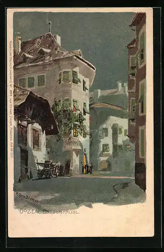 Künstler-AK Zeno Diemer: Bozen, Batzenhäusl