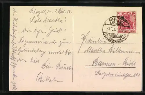 AK Rheydt, Partie in der Bismarckstrasse mit Prachtvillen