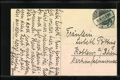 AK Odenkirchen, Rathaus mit Kriegerdenkmal