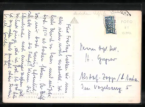 AK Radevormwald, Jugendherberge mit Wiese