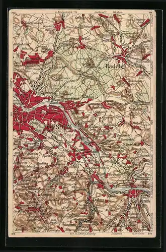 AK Dresden, Landkarte Dresden und Umgebung des Wona-Verlags
